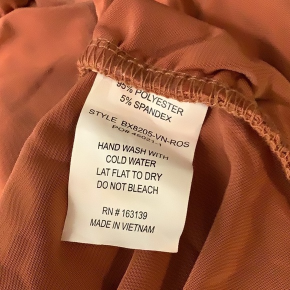 Liz & Sara Size XL Rust Ruched One-Piece Sleeveless Thong Bodysuit.New With Tags - Picture 6 of 6